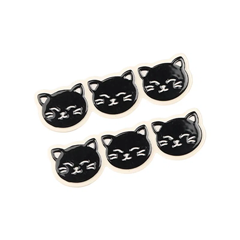 简应舒 眯眼笑猫咪侧边夹碎发小夹子刘海夹头发可爱小发卡发饰 亚克力 发夹 女款