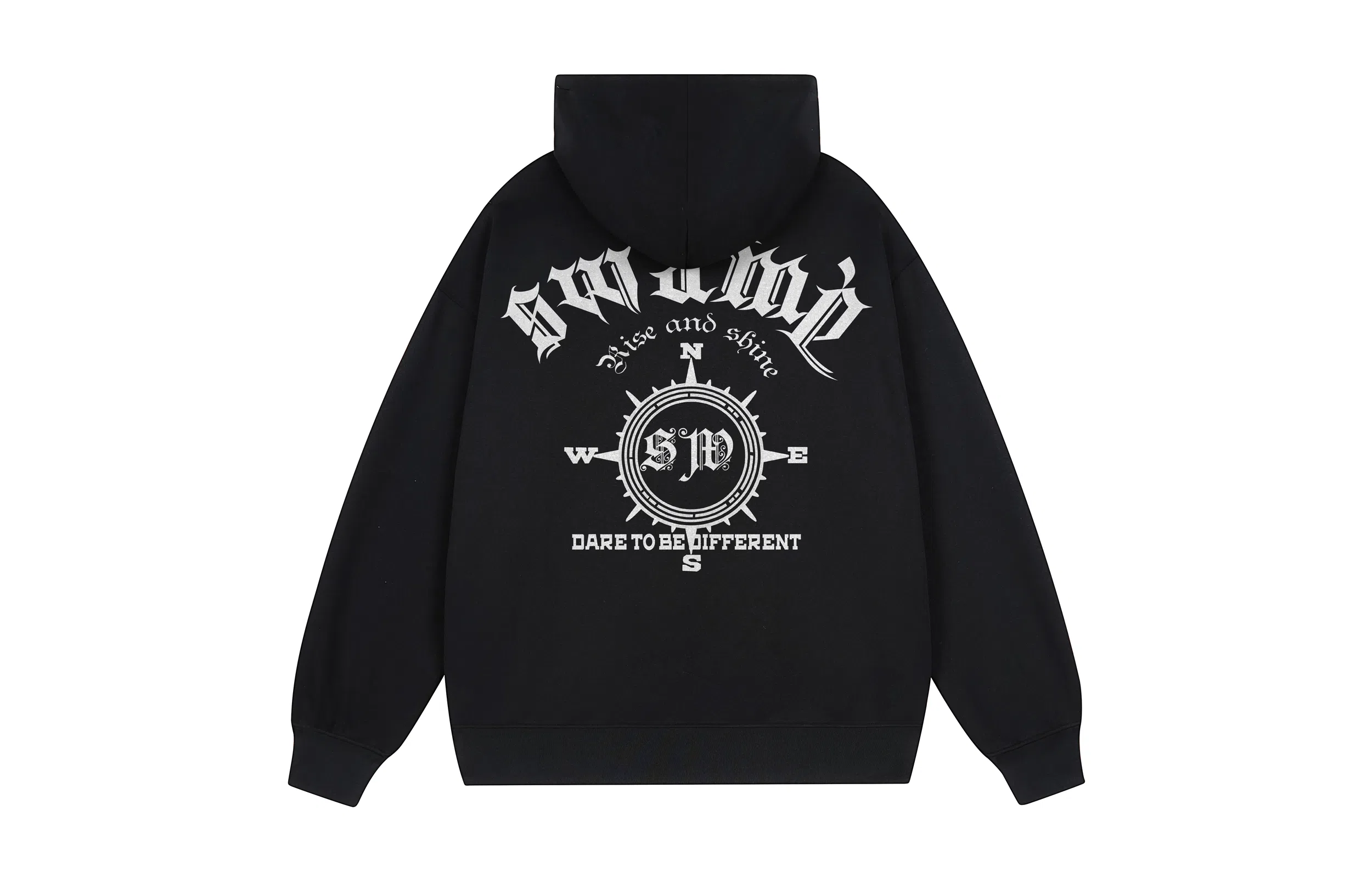 SWAMP AREA Compass Print Hoodie