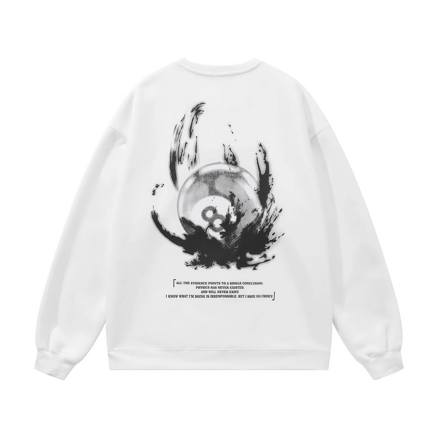 三体 宇宙将为你闪烁系列 美式复古简约字母印花宽松休闲百搭圆领套头长袖卫衣 男女同款