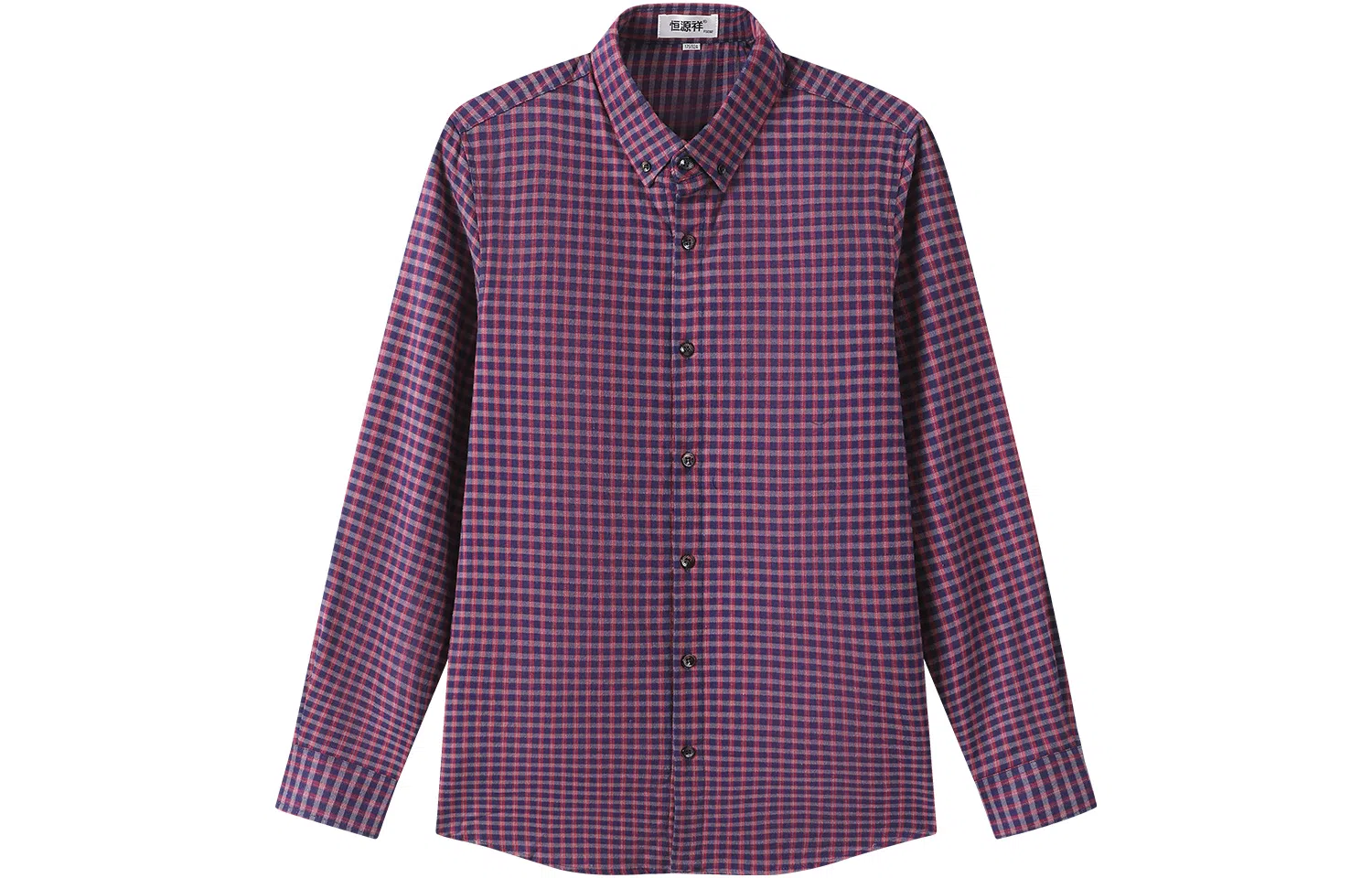 恒源祥 格子含羽绒加绒加厚长袖衬衫 男款