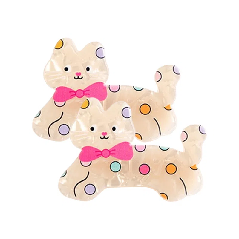 简应舒 趣味可爱小鱼小猫侧边夹刘海夹碎发小夹子日常小发卡发饰 亚克力+合金 发夹 女款