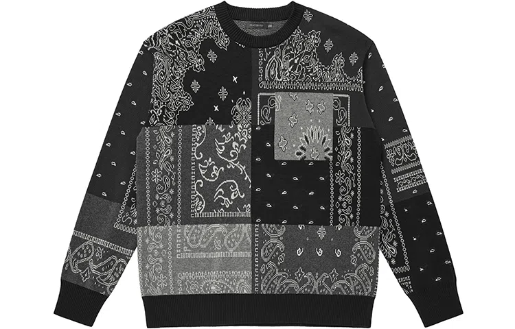 PEACEBIRD MEN Cashew Flower Crewneck Sweater