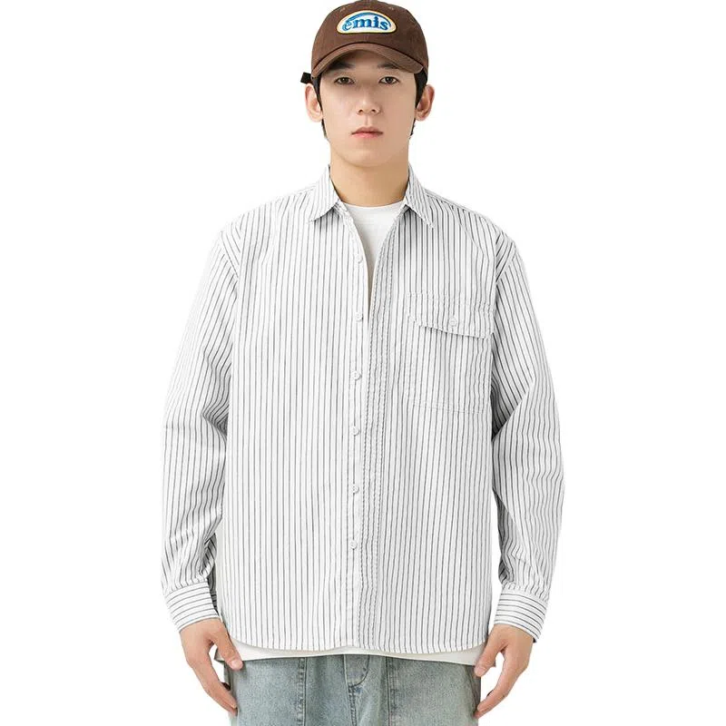 WOOD SOON Striped Long Sleeve Shirt