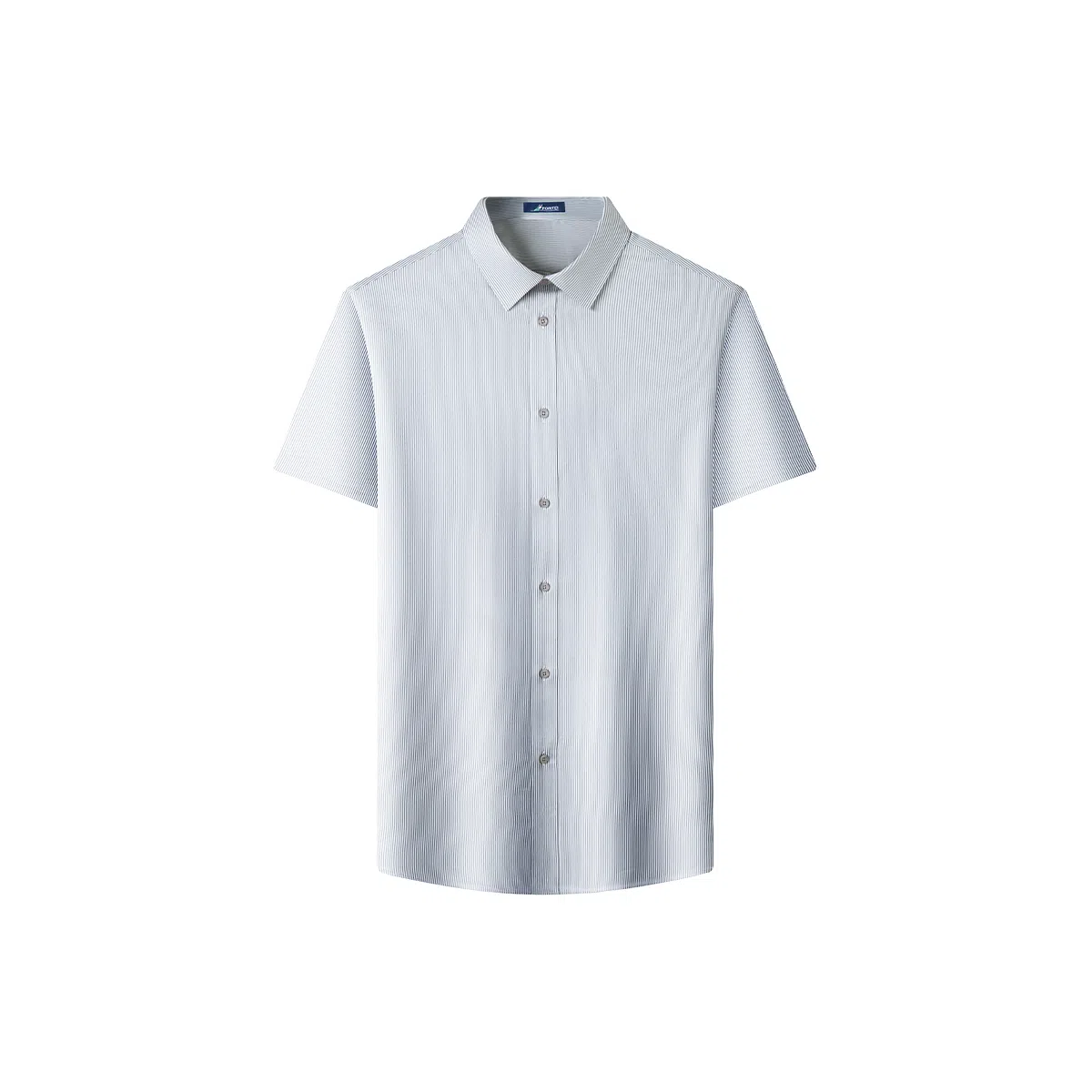 富铤 莫代尔 干爽透气商务条纹短袖弹力易打理衬衣衬衫 男款