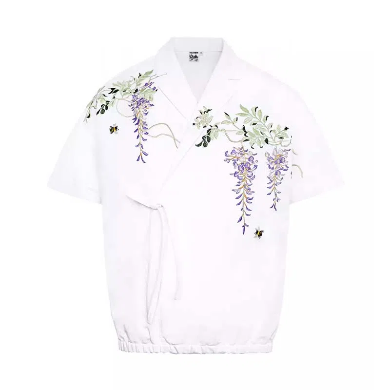 VALLEYOUTH Floral Embroidered Shirt