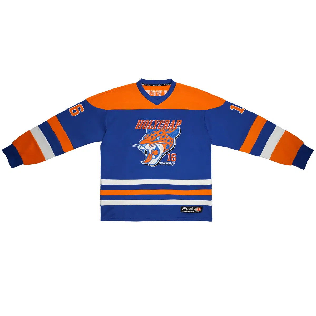 Holycrap Blue Orange Embroidered Sweatshirt