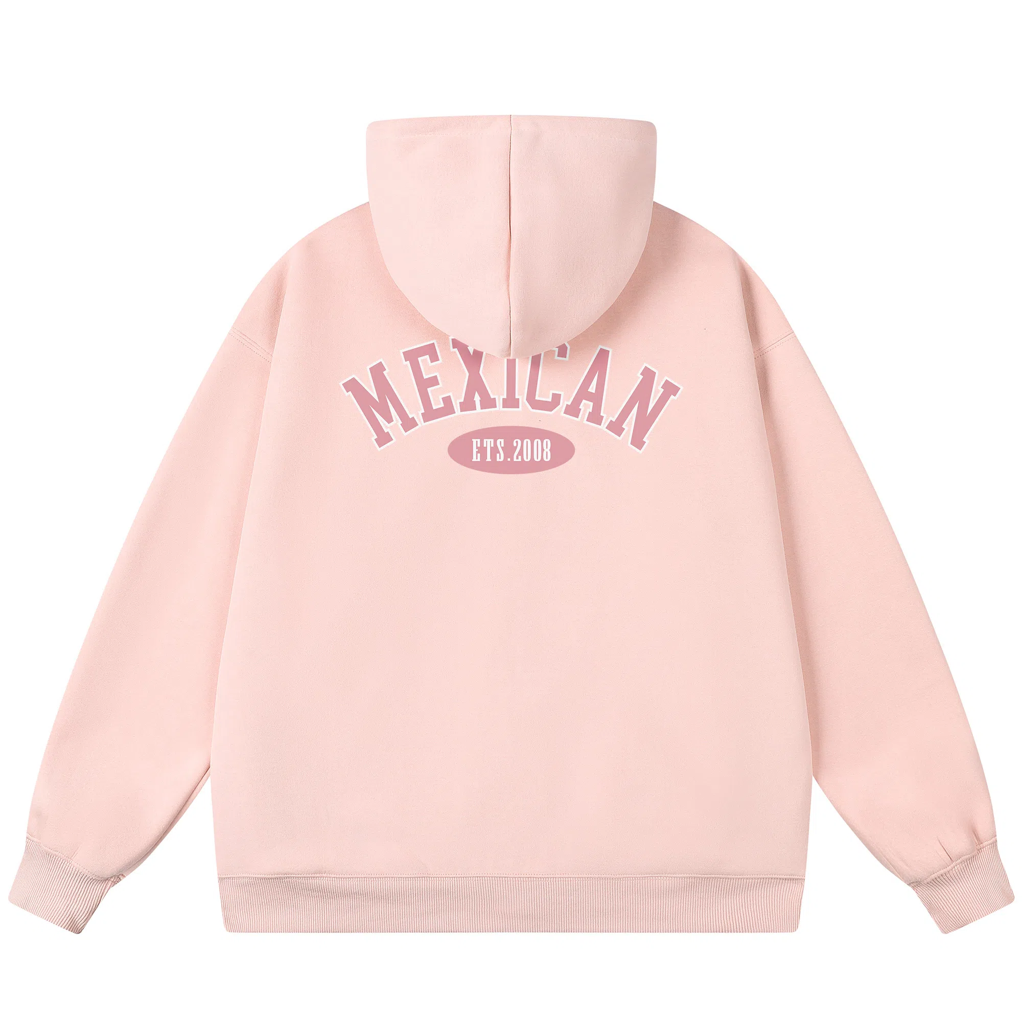 稻草人 学院风系列 简约字母印花高街重磅宽松休闲开衫连帽长袖卫衣 男女同款