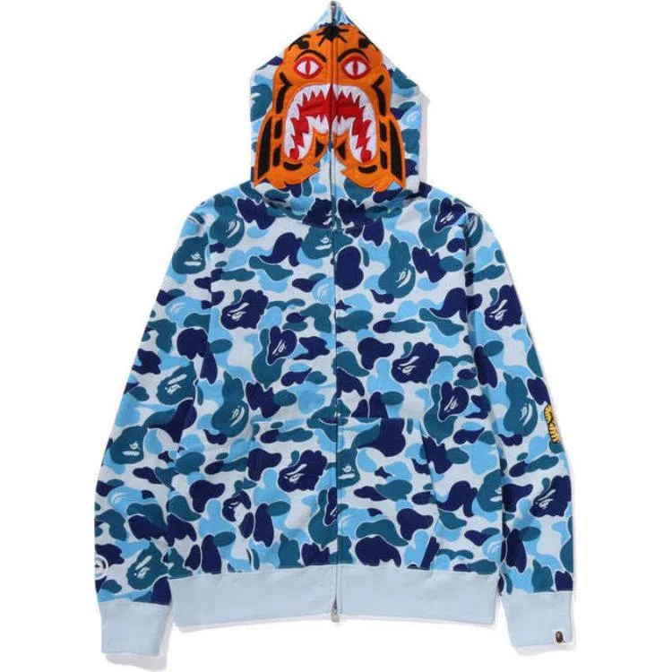 A BATHING APE FW24 Camo Tiger Zip Hoodie