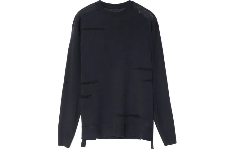 速写 圆领长袖套头时尚休闲毛衣 男女同款