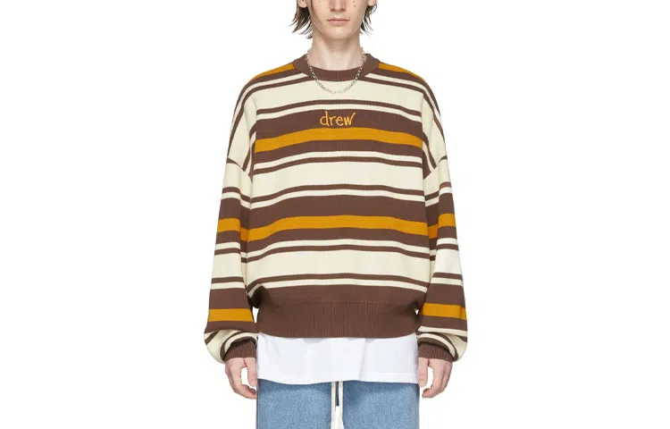 Drew House Brown Stripe Logo Knit