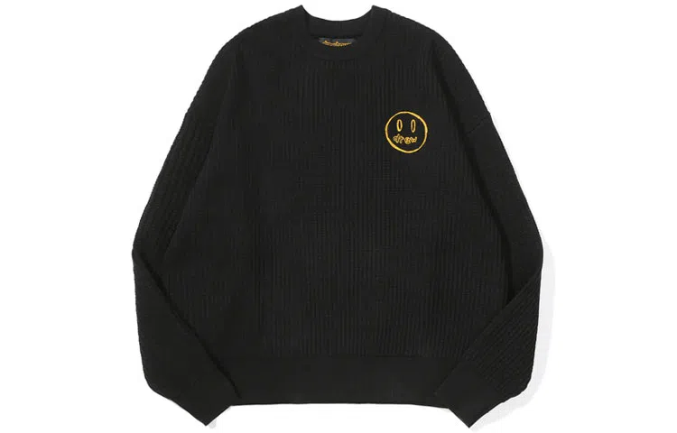 Drew House FW21 Mascot Waffle Sweater Black