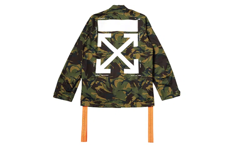OFF-WHITE Arrow Print Badge Jacket Camo