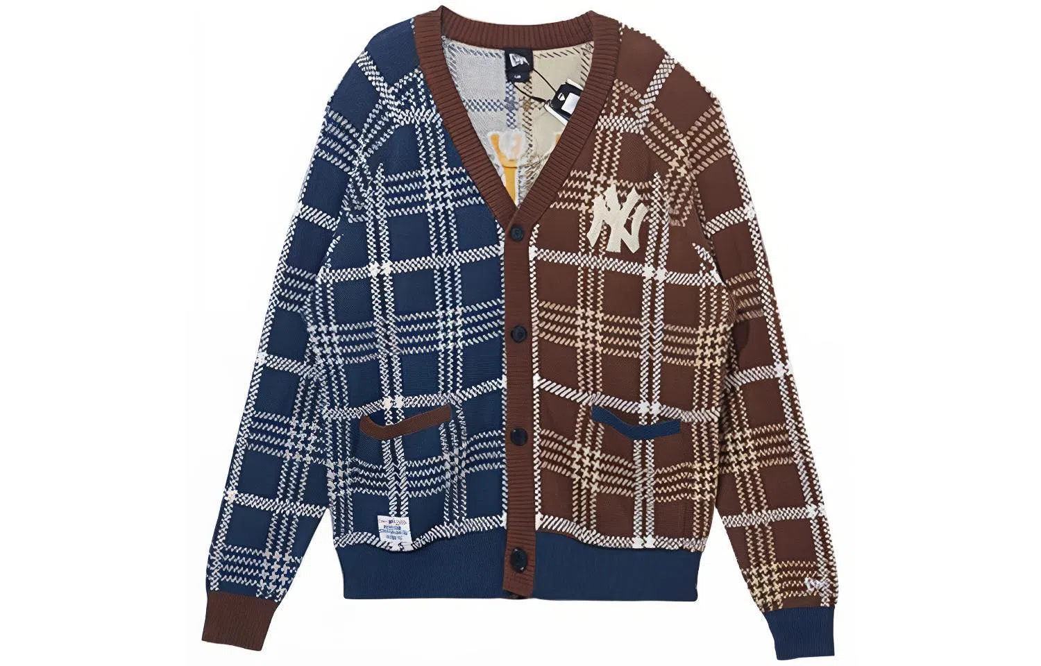 New Era Cardigan Brown Navy