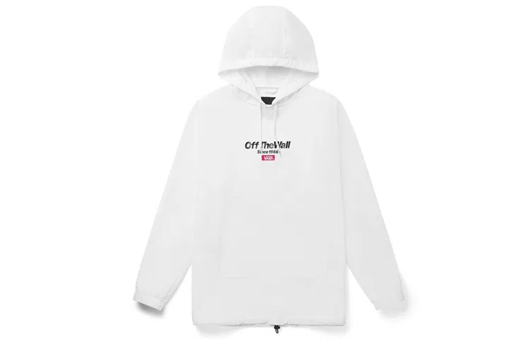 Vans Logo Print Hoodie White
