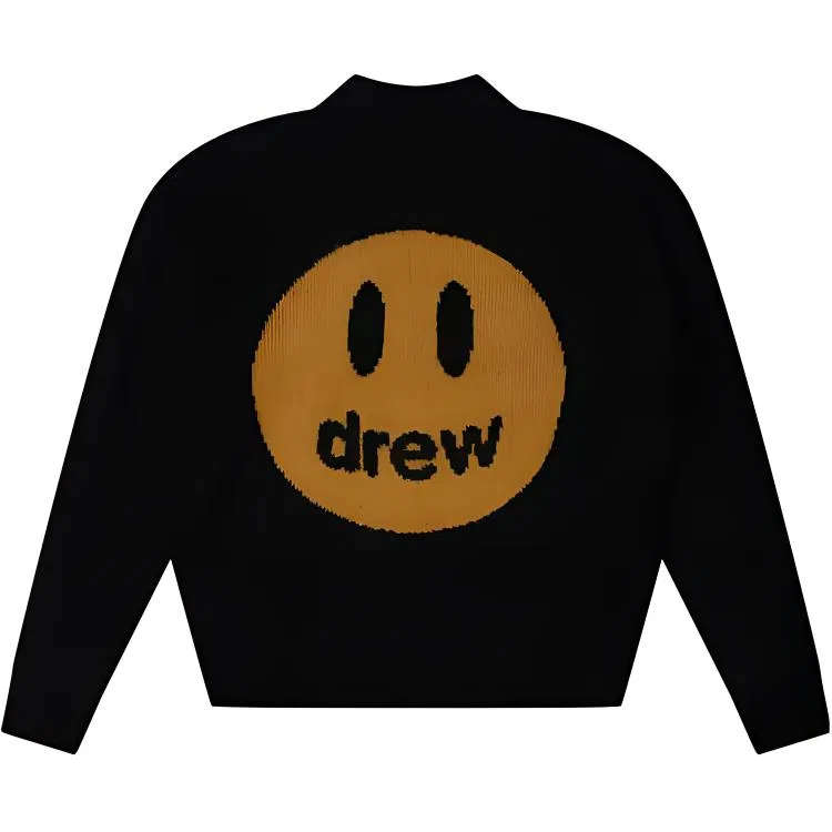Drew House FW22 Mascot Funnel Neck Sweater-Mascot Black Logo