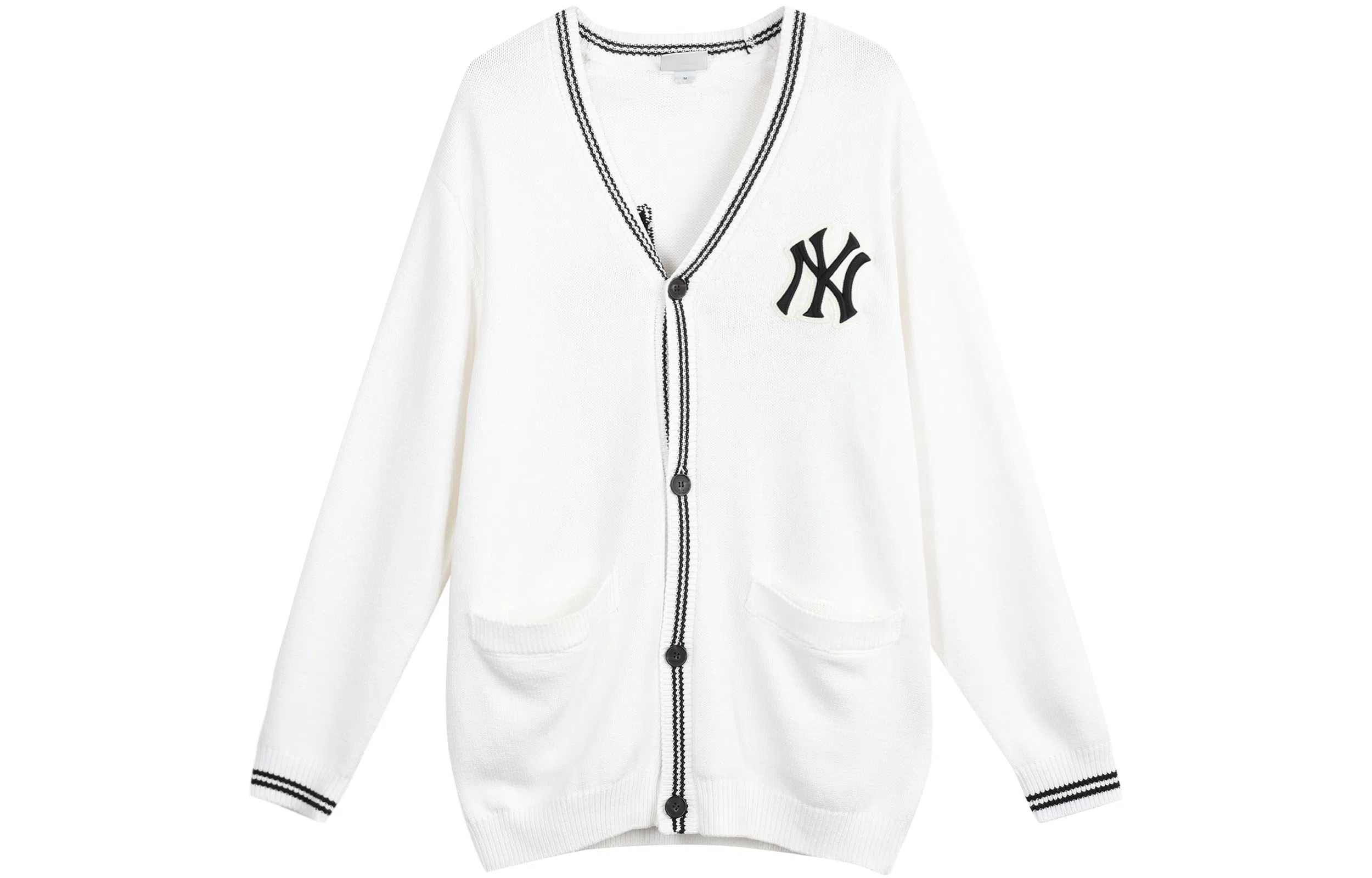 MLB Basic Logo V-Neck Knit Yankees White