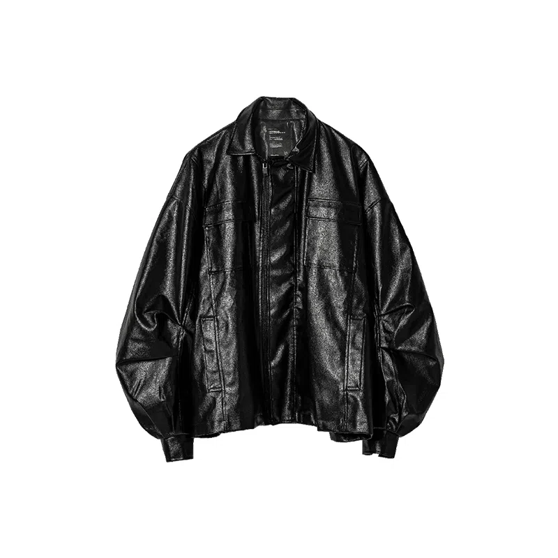 ROARINGWILD Logo Embroidered Windbreaker Jacket Black