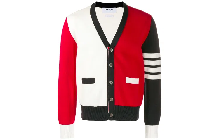Thom Browne 4-Bar V-Neck Cardigan