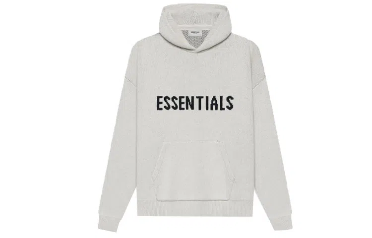 Fear of God Essentials SS21 Knit Pullover Light Heather Oatmeal Logo