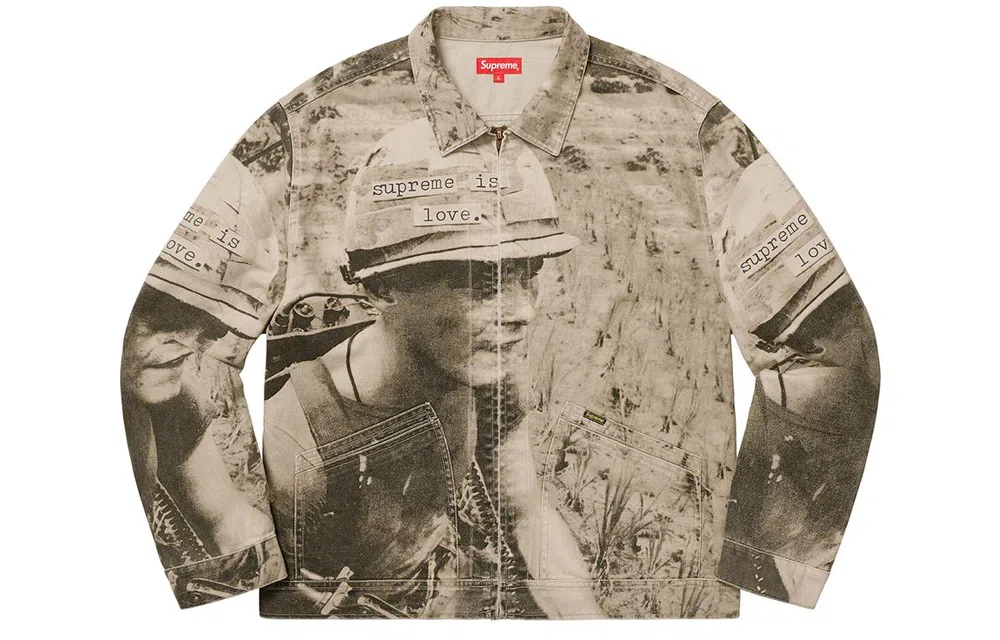 Supreme Is Love Denim Work Jacket Khaki