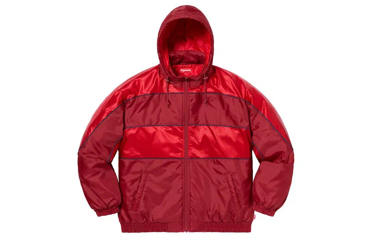 Supreme FW19 Sports Piping Puffy Jacket Red