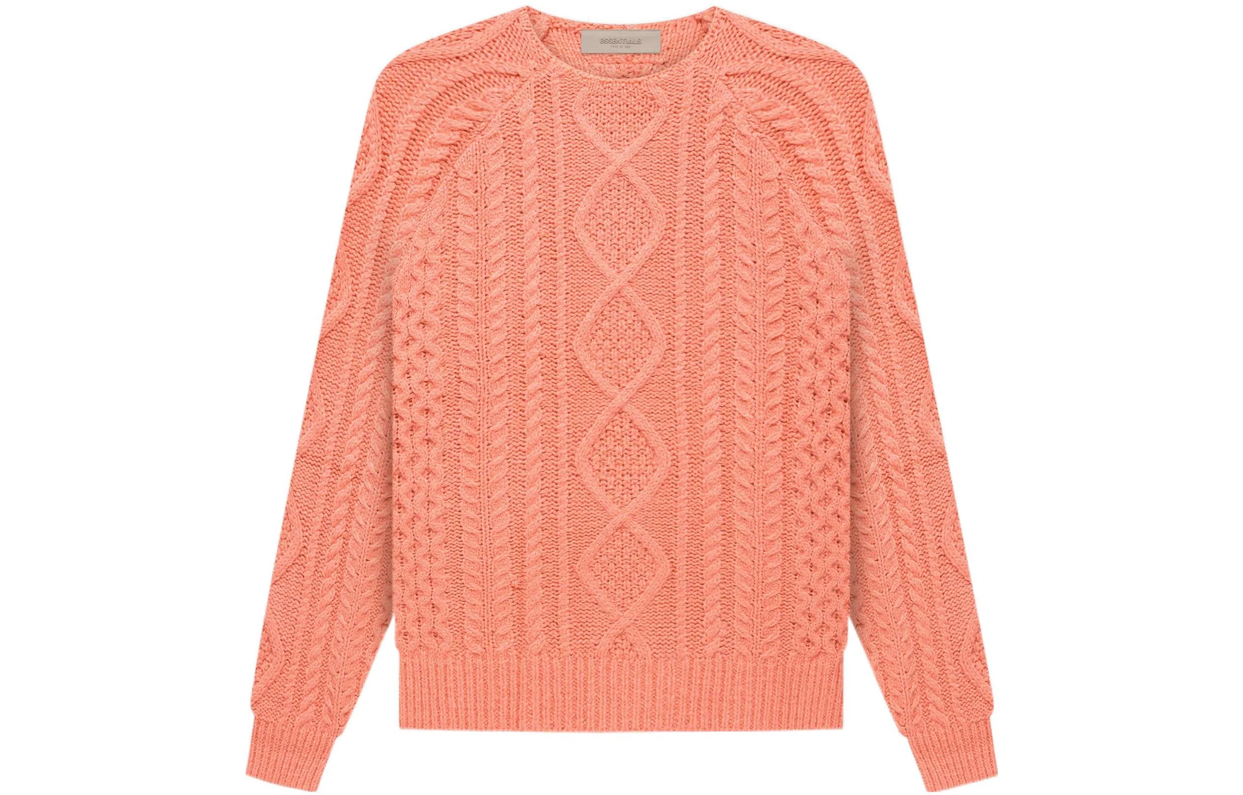 Fear of God Essentials FW22 Cable Knit coral