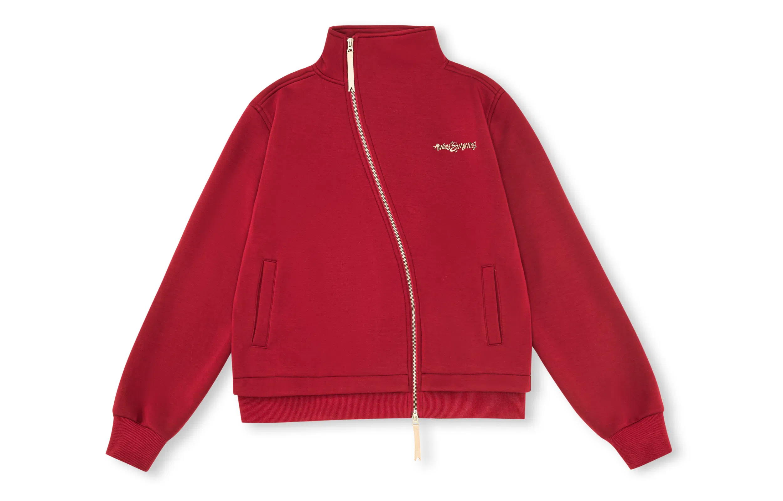 FPA Snake Year Limited Irregular Collar Zip Hoodie Red