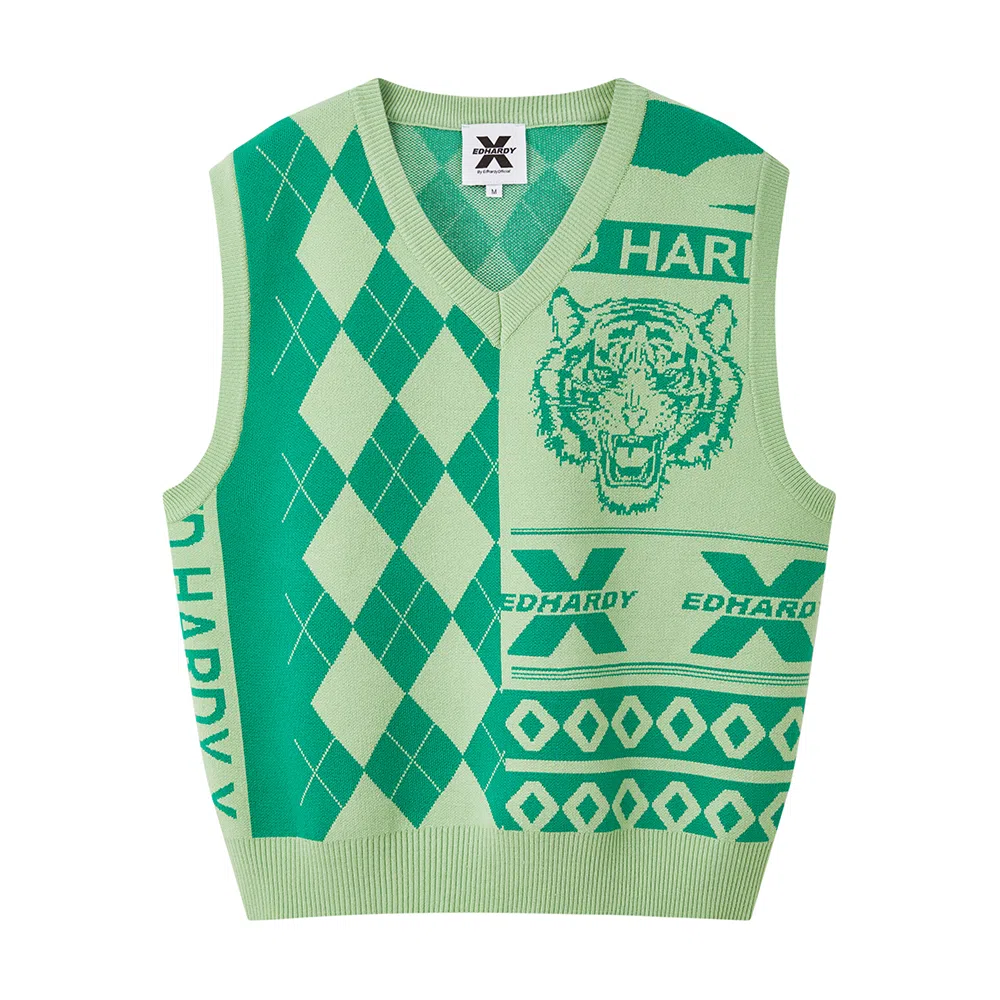 Ed Hardy Logo Sweater Vest