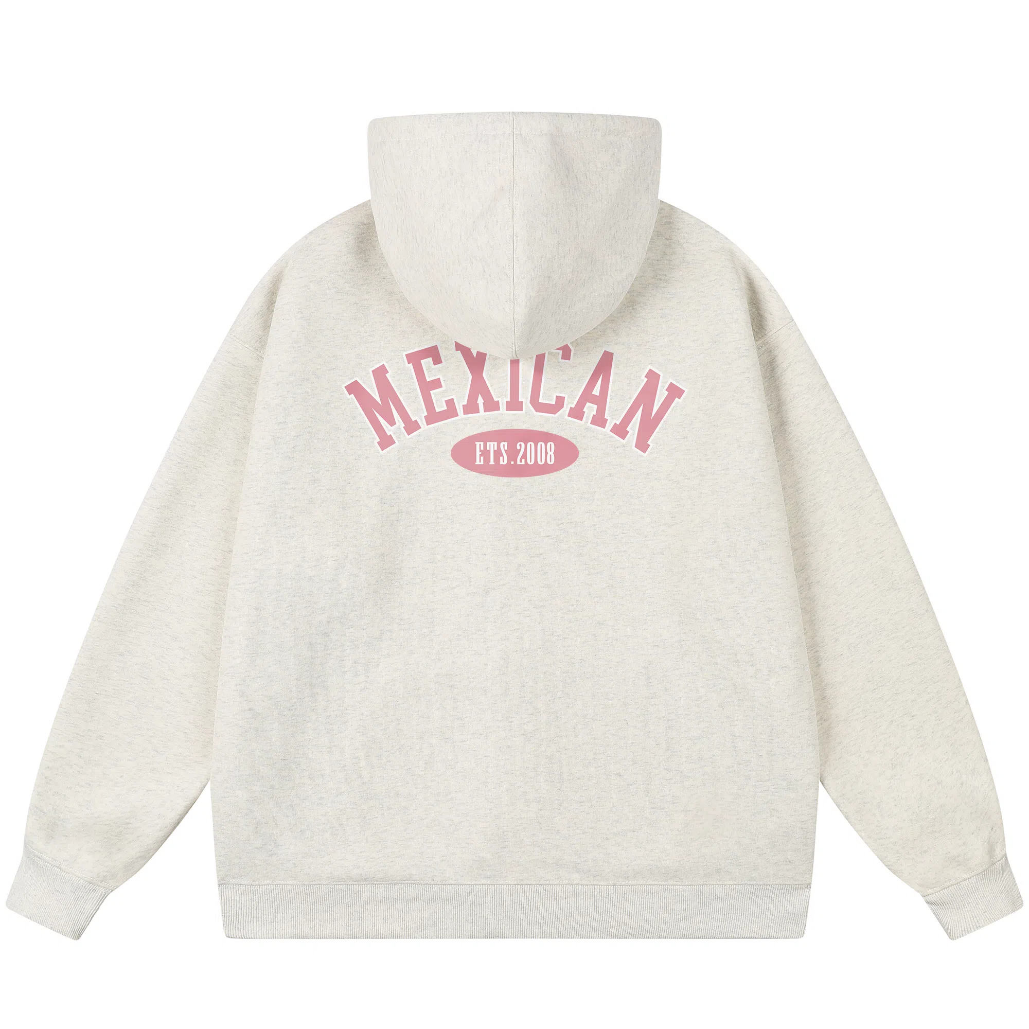 稻草人 学院风系列 简约字母印花高街重磅宽松休闲开衫连帽长袖卫衣 男女同款