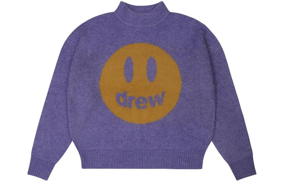 Drew House Mascot Funnel Neck Sweater - Mascot Heather Amethyst