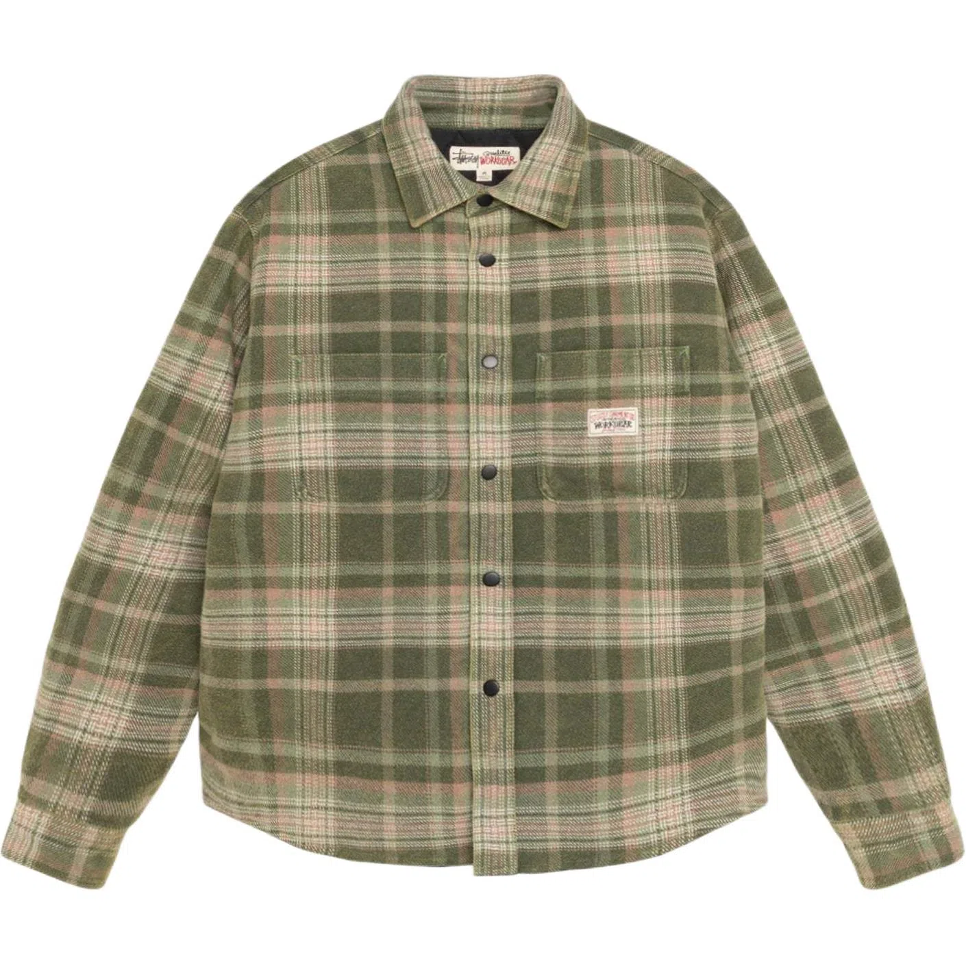 Stussy FW24 HEAVY WASHED PLAID SHIRT logo