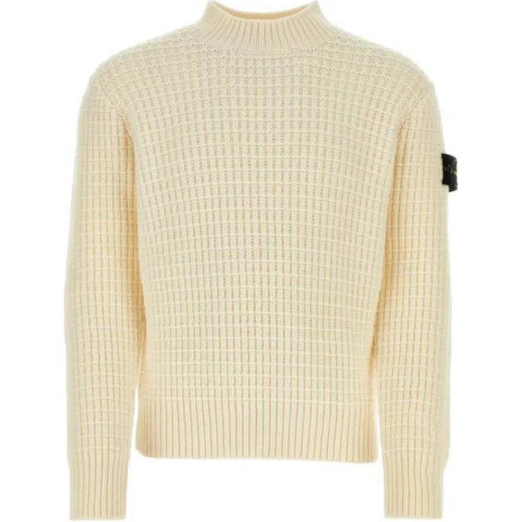Stone Island Crew Neck Sweater Beige