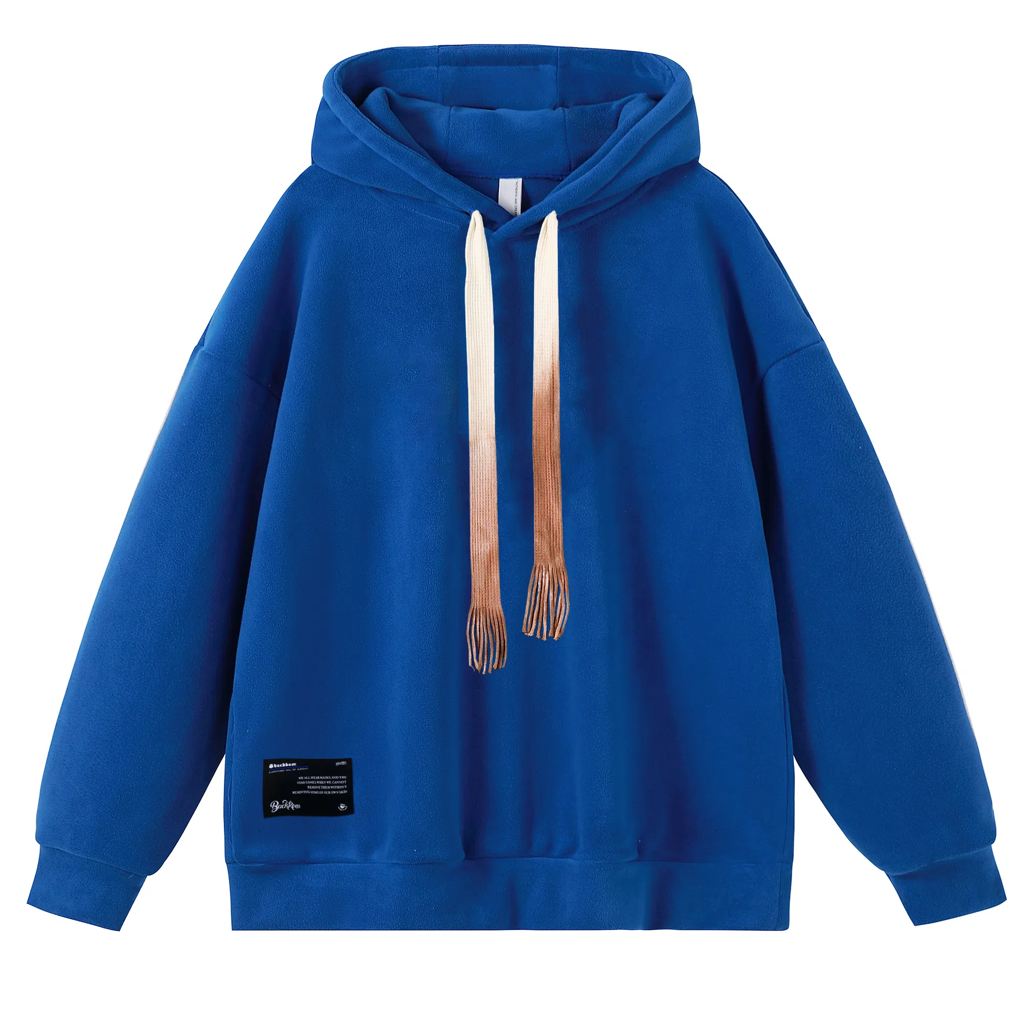 大卫贝肯 美式复古简约百搭休闲宽松套头连帽卫衣 男女同款 黑色