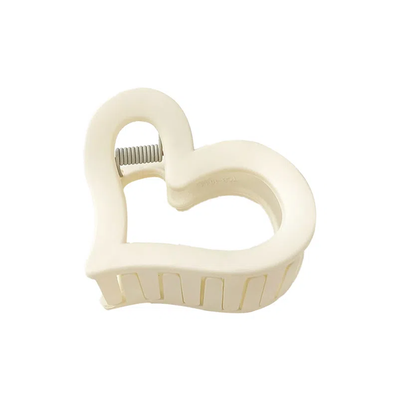 蒙妮 简约磨砂爱心 亚克力 发夹 男女同款情侣款