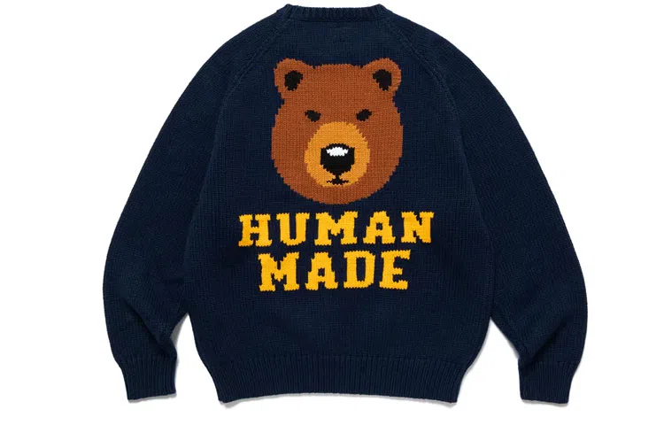 HUMAN MADE SS23 Bear Raglan Knit Sweater