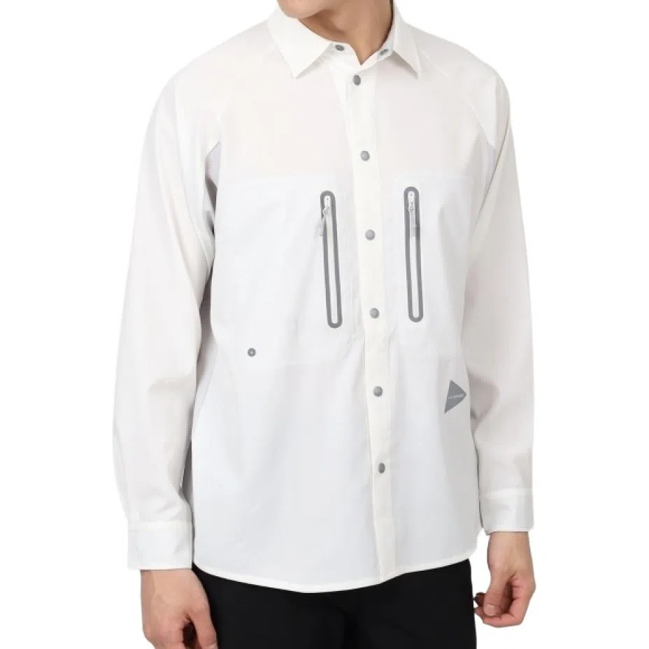 and wander Logo Print Shirt White