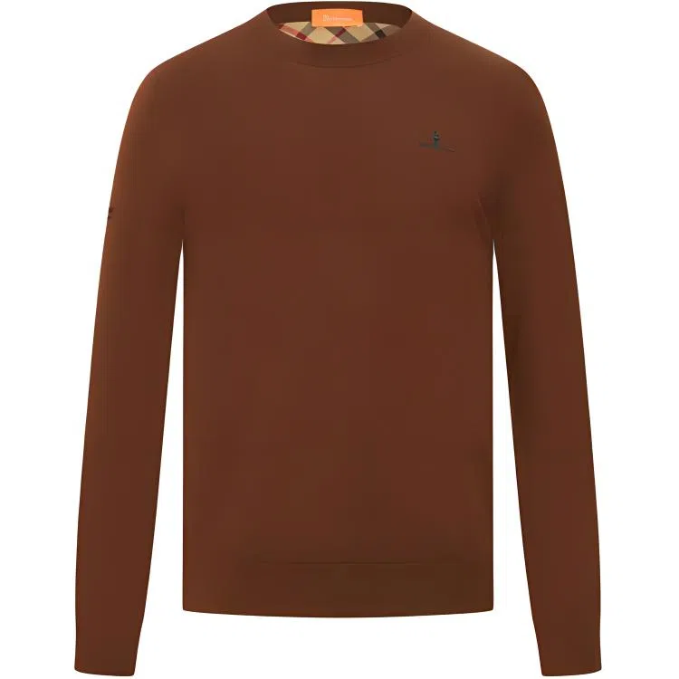 比音勒芬 圆领套头亲肤保暖纯色毛衣 男款