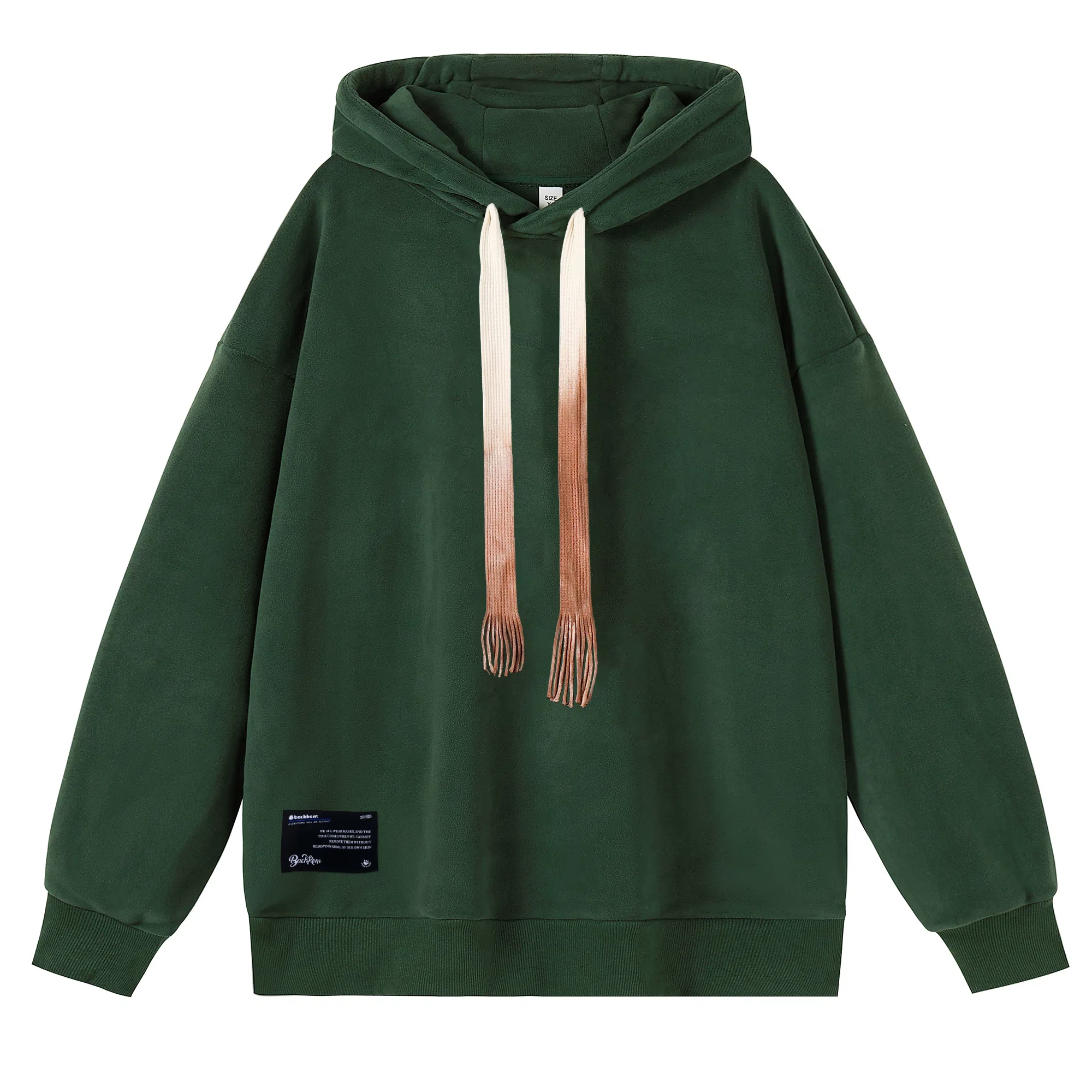 大卫贝肯 美式复古简约百搭休闲宽松套头连帽卫衣 男女同款 黑色