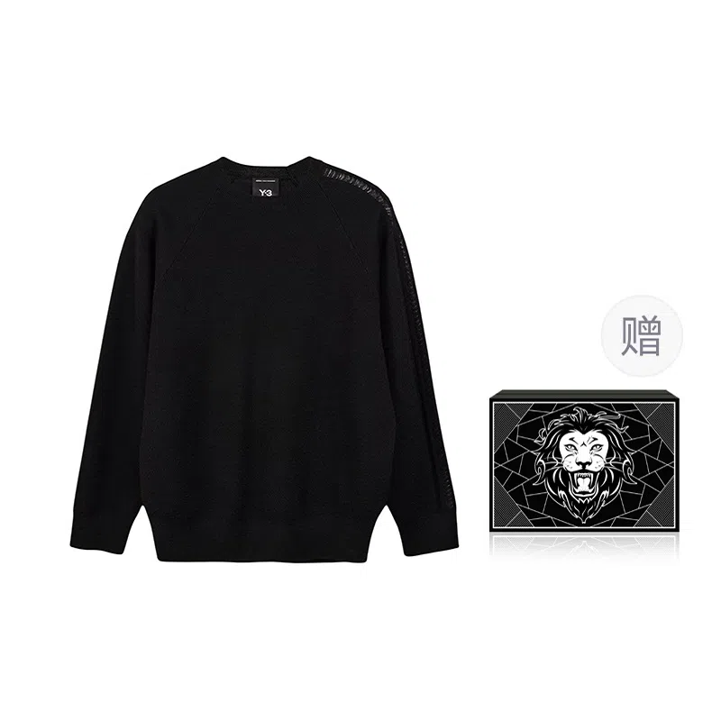 Y-3 Logo Knit Crew Sweatshirt