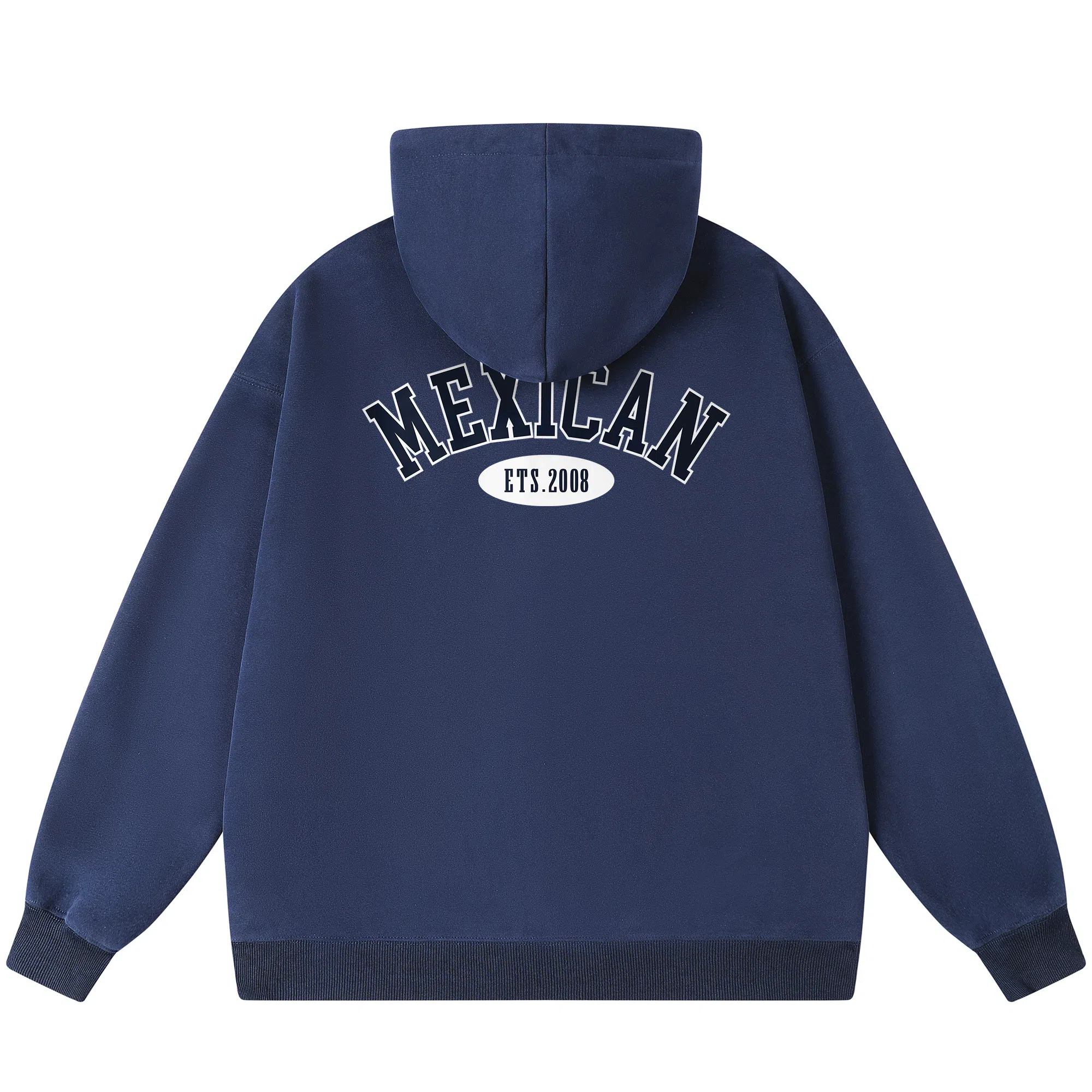 稻草人 学院风系列 简约字母印花高街重磅宽松休闲开衫连帽长袖卫衣 男女同款