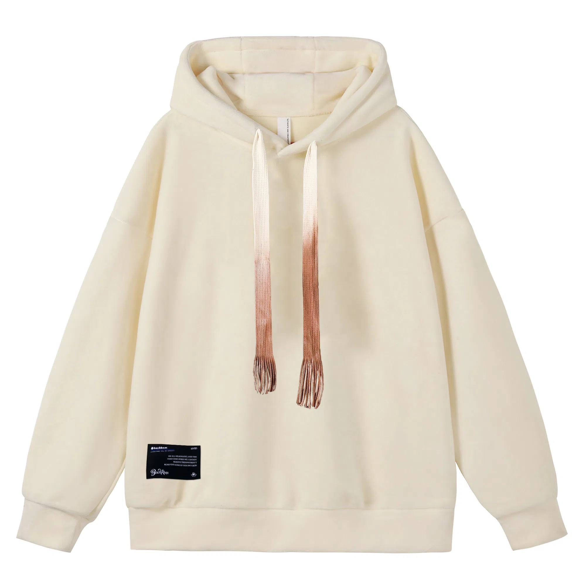 大卫贝肯 美式复古简约百搭休闲宽松套头连帽卫衣 男女同款 黑色