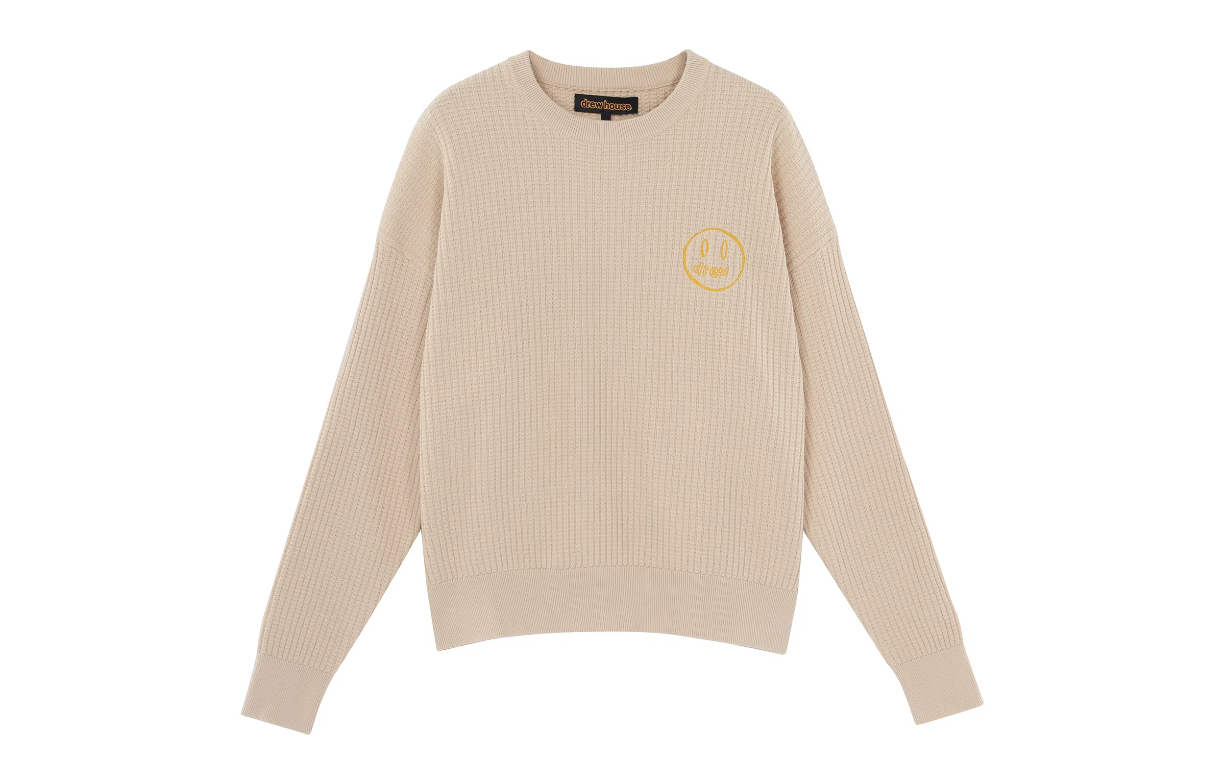 Drew House FW21 Mascot Waffle Sweater Cream