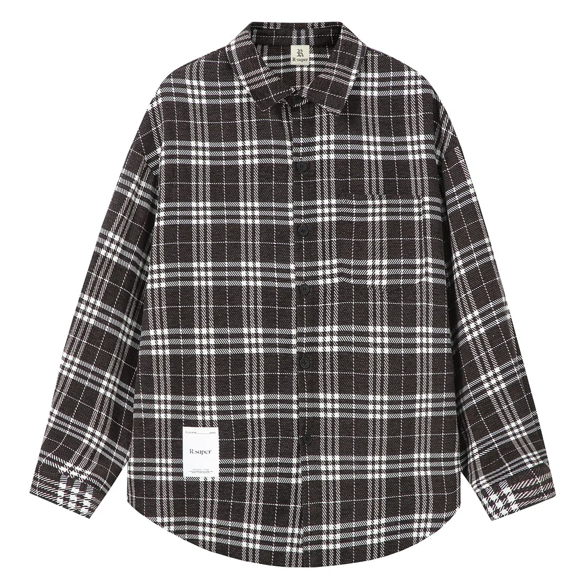 R.super FW24 Plaid Logo Shirt