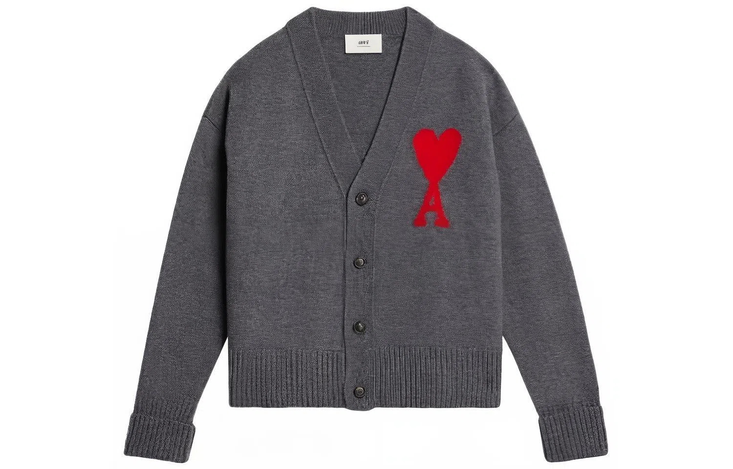 AMIPARIS V-Neck Cardigan Grey