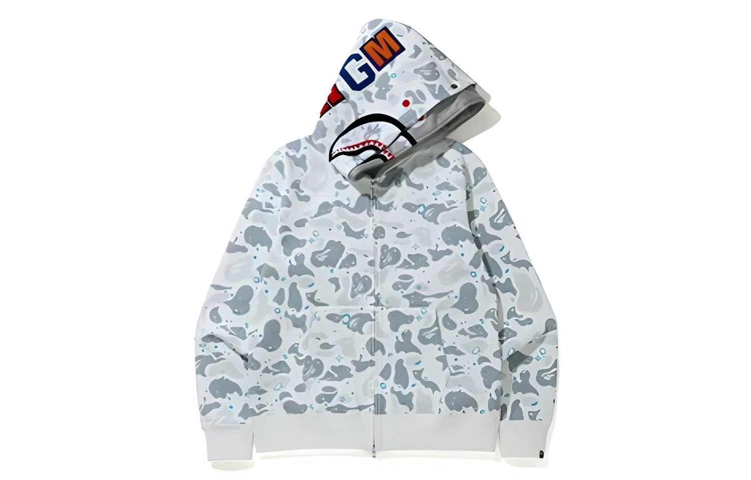 A BATHING APE Space Camo Shark Full Zip Hoodie