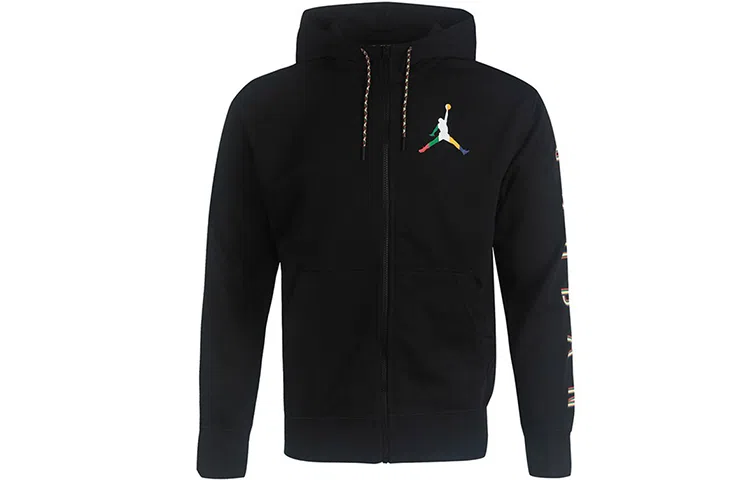 Jordan Logo Zip Hoodie Black