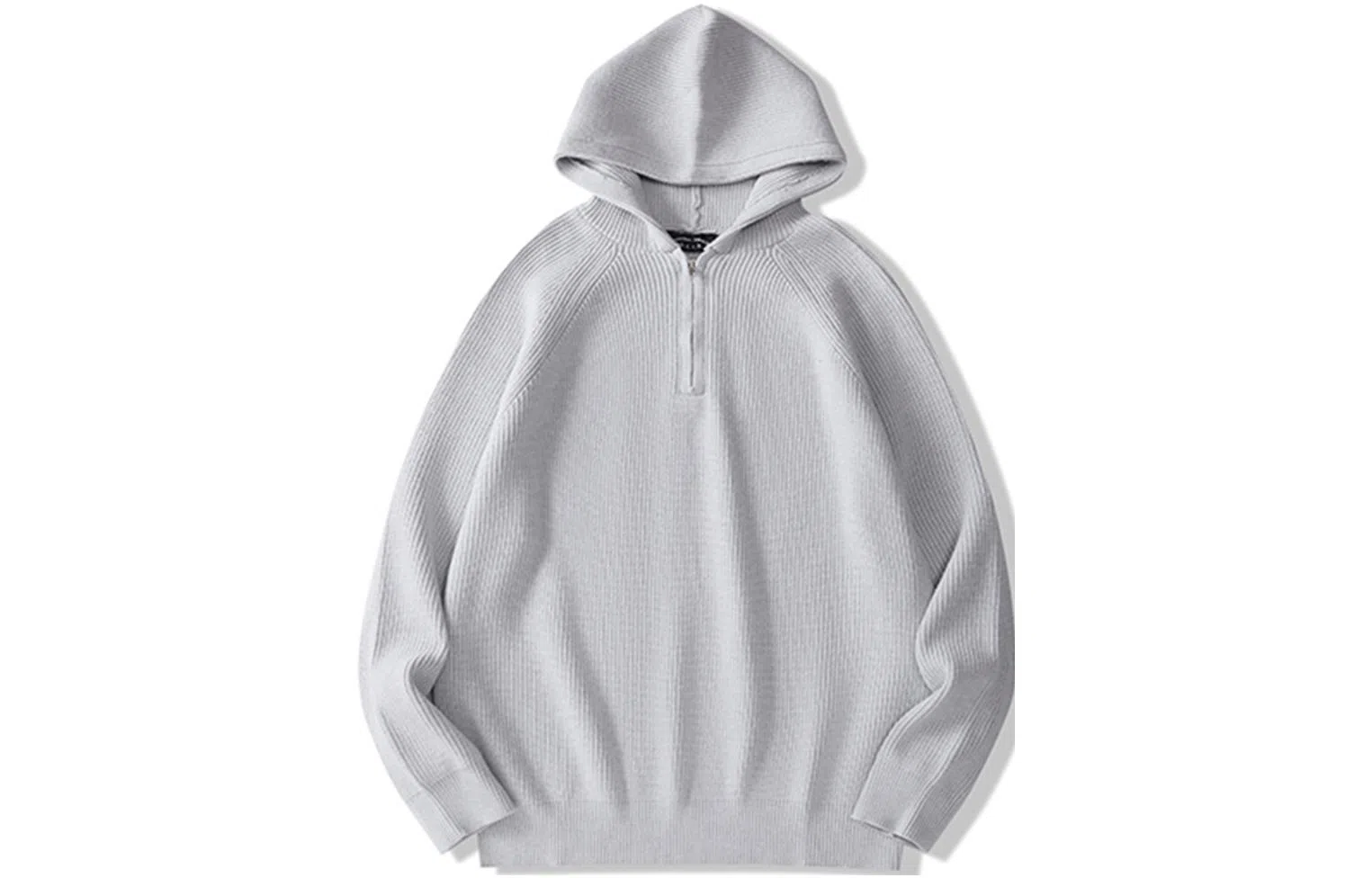 我是大卫 拉链半开襟基础款运动风外套百搭连帽毛衣 男女同款