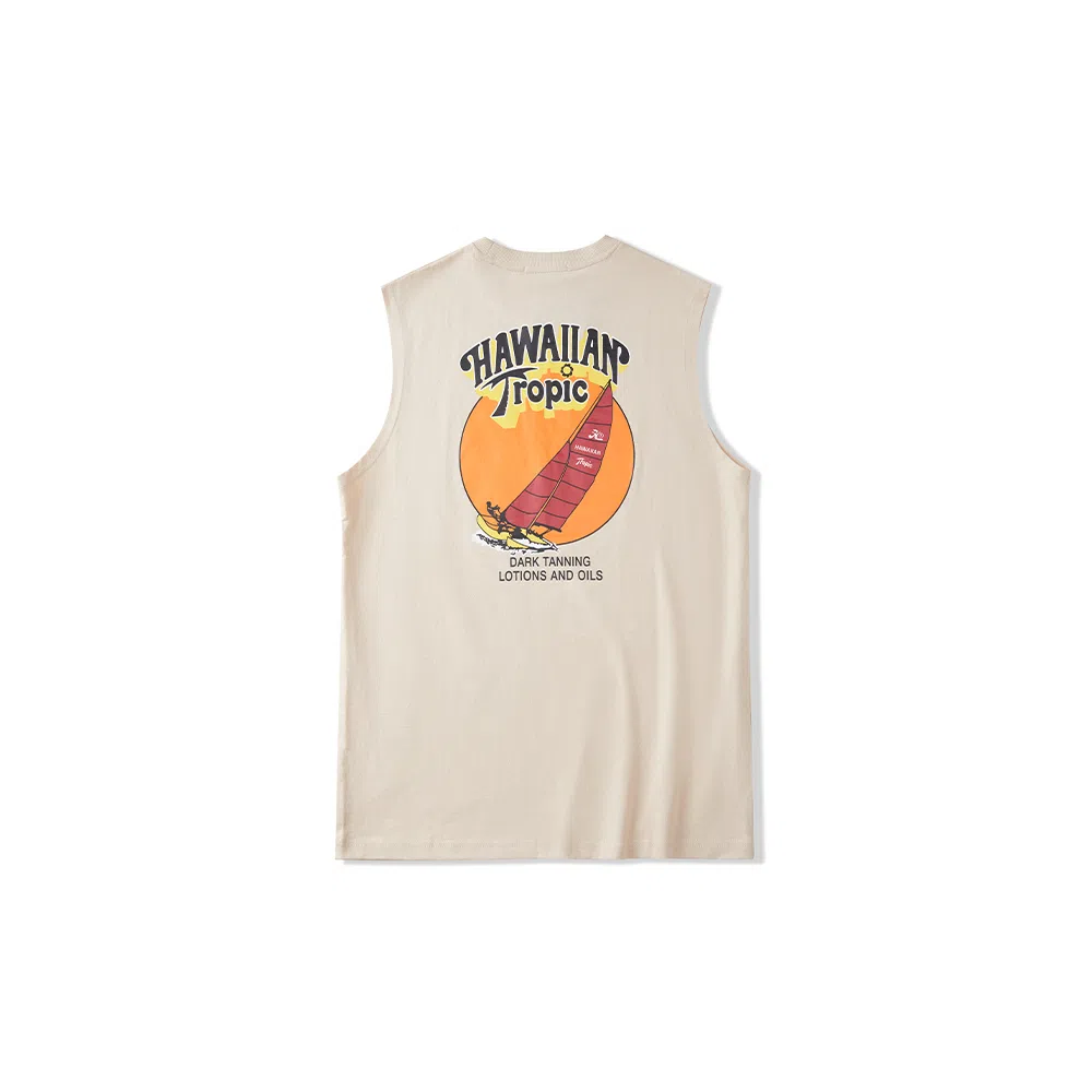 我是大卫 个性健身比赛印花宽松哥特字母速干运动背心 男女同款