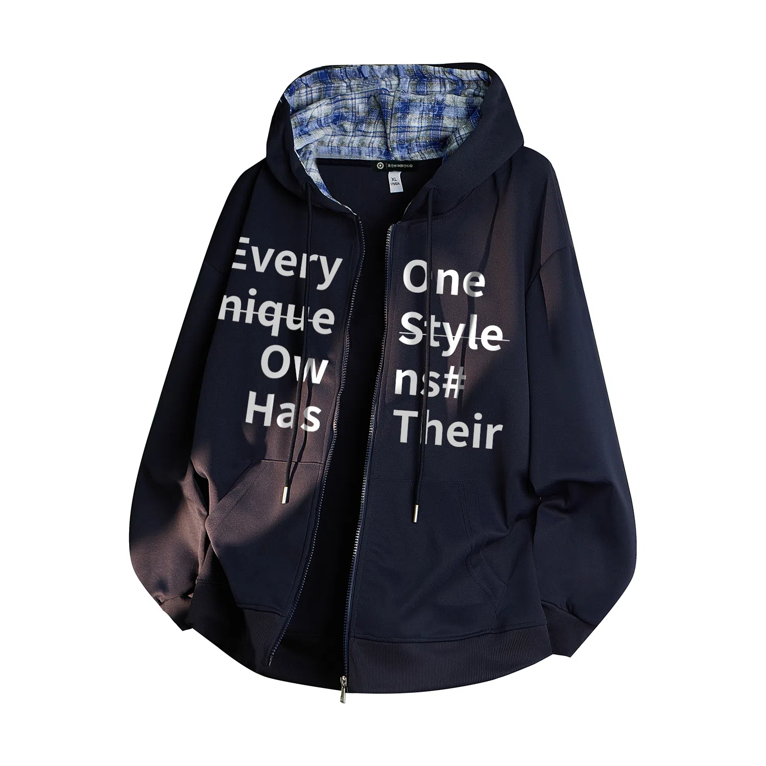 ROBINHOOD Plaid Hoodie