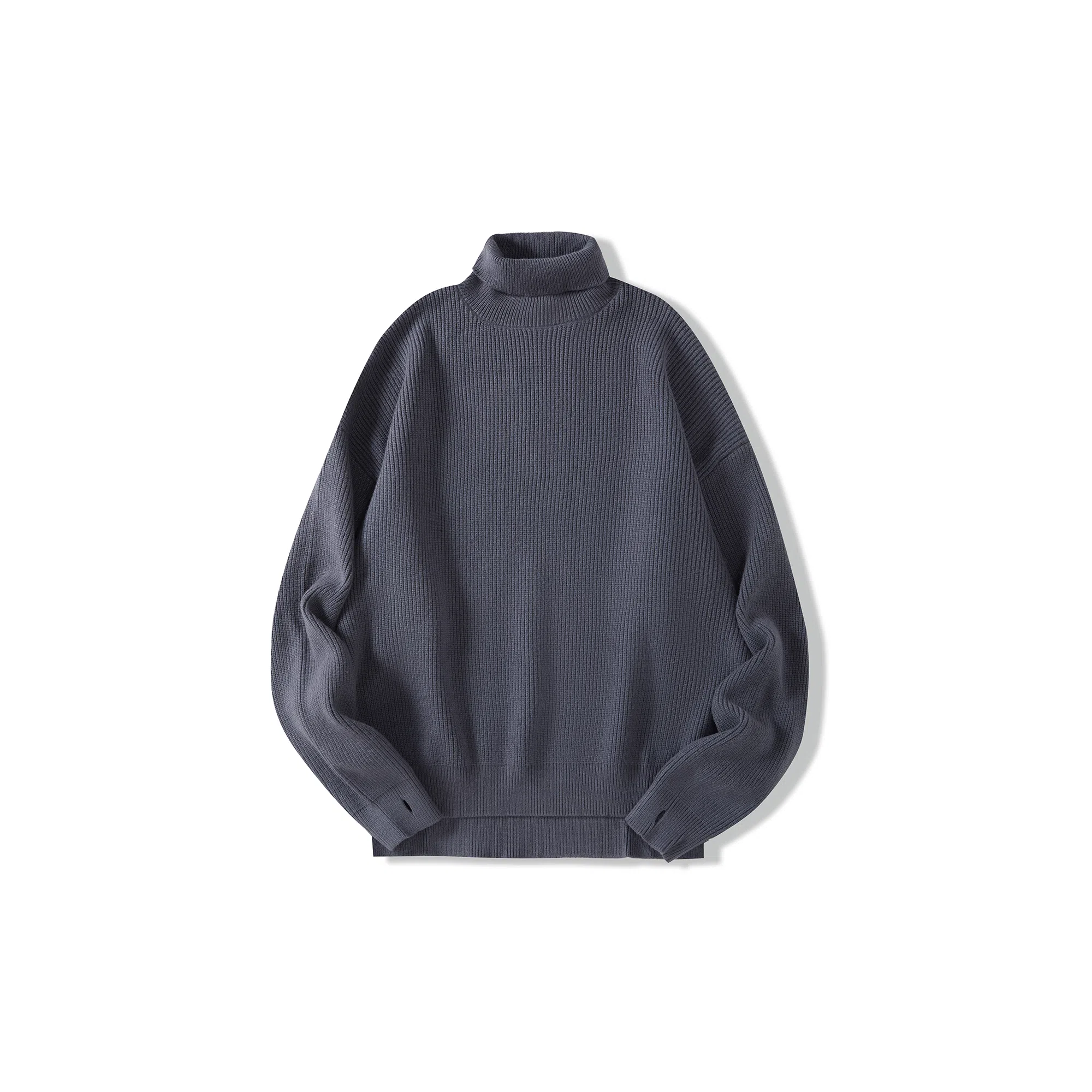 我是大卫 高领休闲慵懒感宽松韩版百搭潮牌纯色针织衫 男女同款